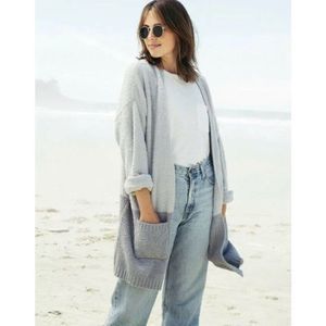 THREAD AND SUPPLY GREY SWEATER JACKET L